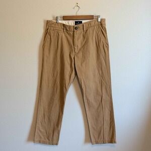 American Eagle Relaxed Straight Chinos Mens 31x17 Khaki Tan Cotton Twill Pants